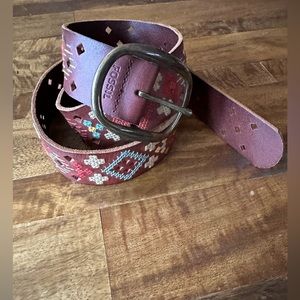 Fossil, Stitched Leather Belt